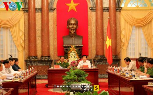 ท่านเจืองเติ๊นซางประธานประเทศเวียดนามย้ำถึงความเป็นอิสระในการปฏิรูปด้านตุลาการ